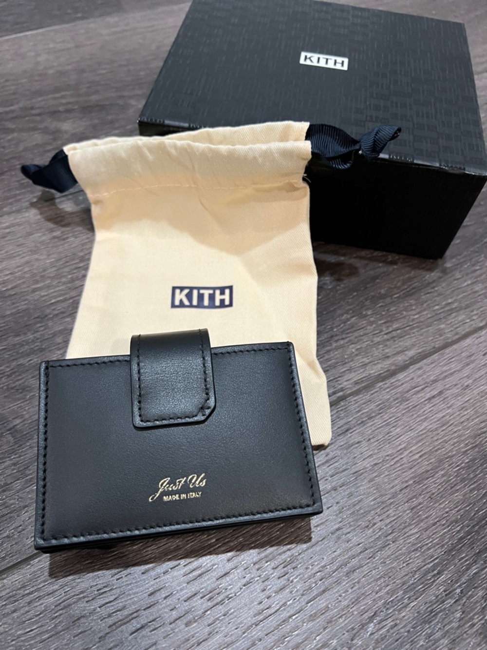 Black Leather Snap card case from KITH - Picture 5 of 5
